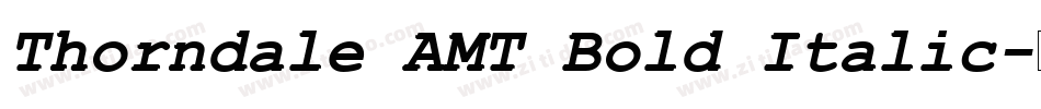 Thorndale AMT Bold Italic字体转换